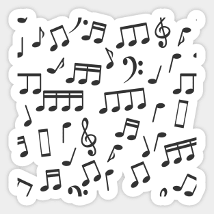 Musical Notes Pattern Illustration Sticker